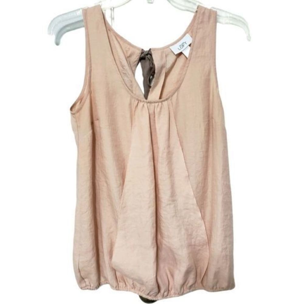 Women's Sleeveless‎ Bow Tie Blouse by Ann Taylor Loft Small